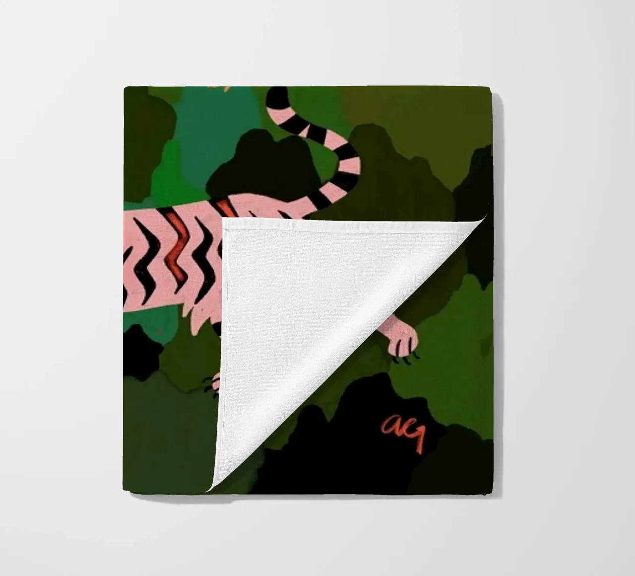 Fierce as a Tiger beach towel by Arty Guava