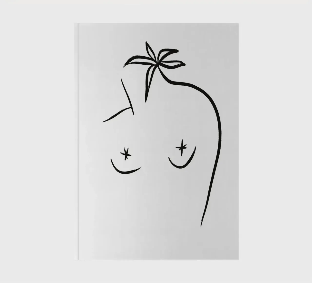Body Lines No 10 (Without Background) notebook by treechild
