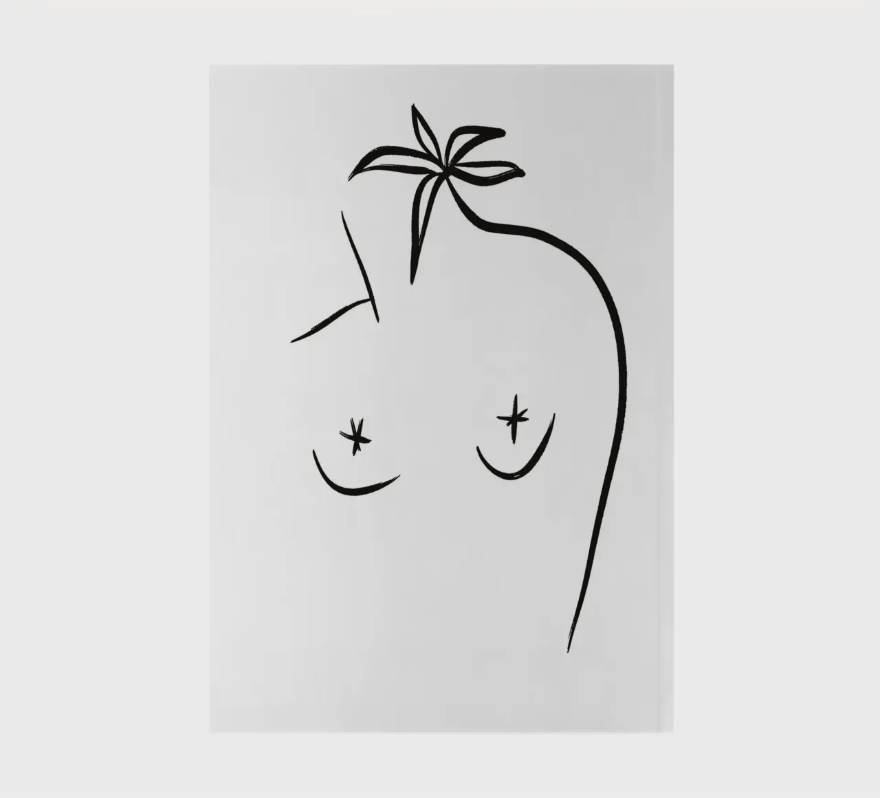 Body Lines No 10 (Without Background) notebook by treechild
