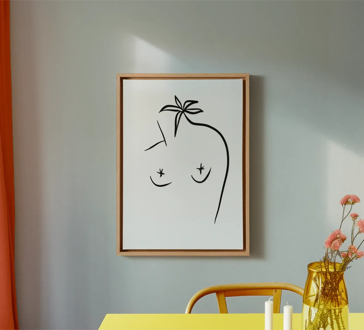 Body Lines No 10 (Without Background) Leinwand mit Schattenfugenrahmen von treechild