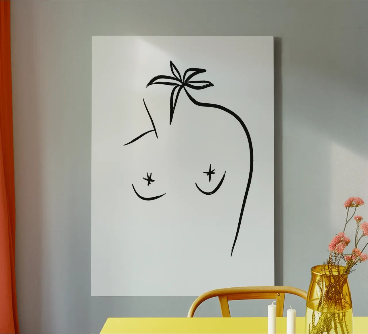 Body Lines No 10 (Without Background) Leinwand mit Schattenfugenrahmen von treechild