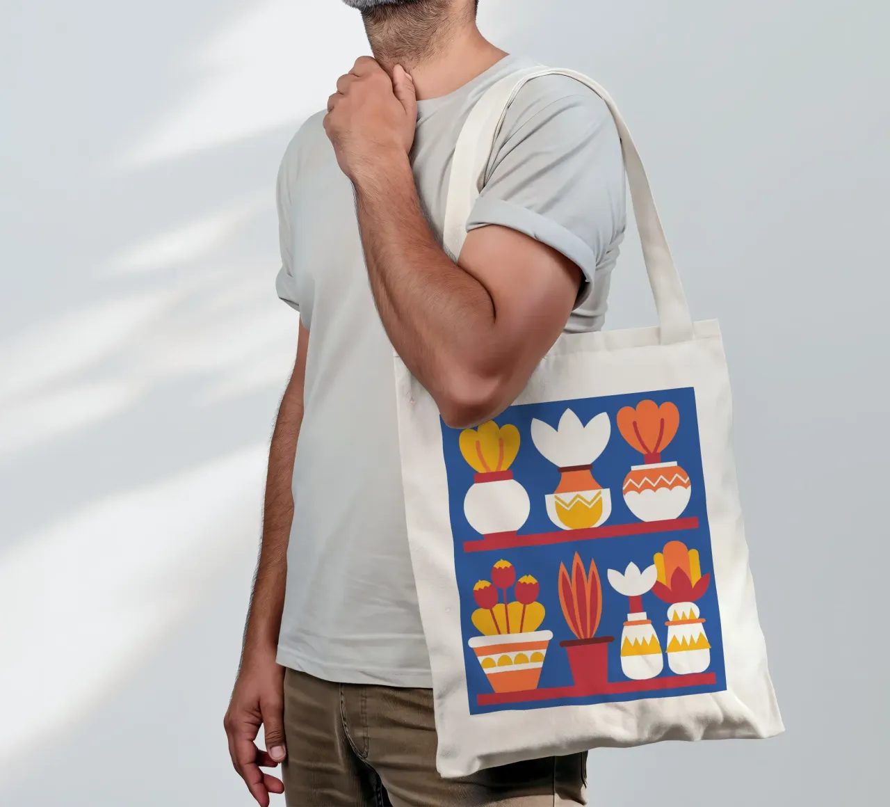 Sette vasi borsa in juta da FLOWER PLACE SHOP