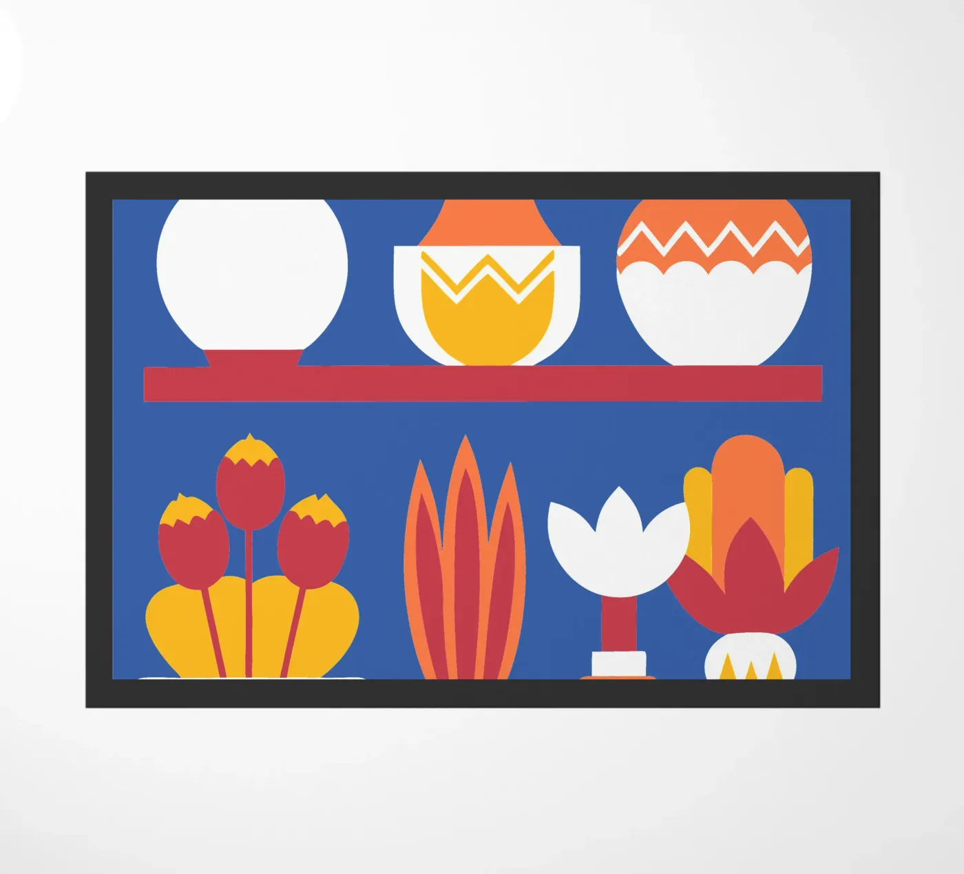 Seven Vases Fußmatte von FLOWER PLACE SHOP