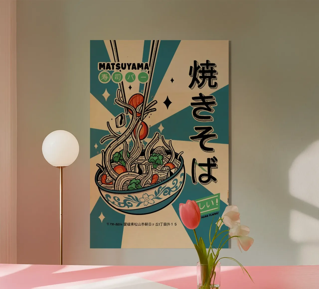 Noodles Every Day plexiglass da Rafa Gomes