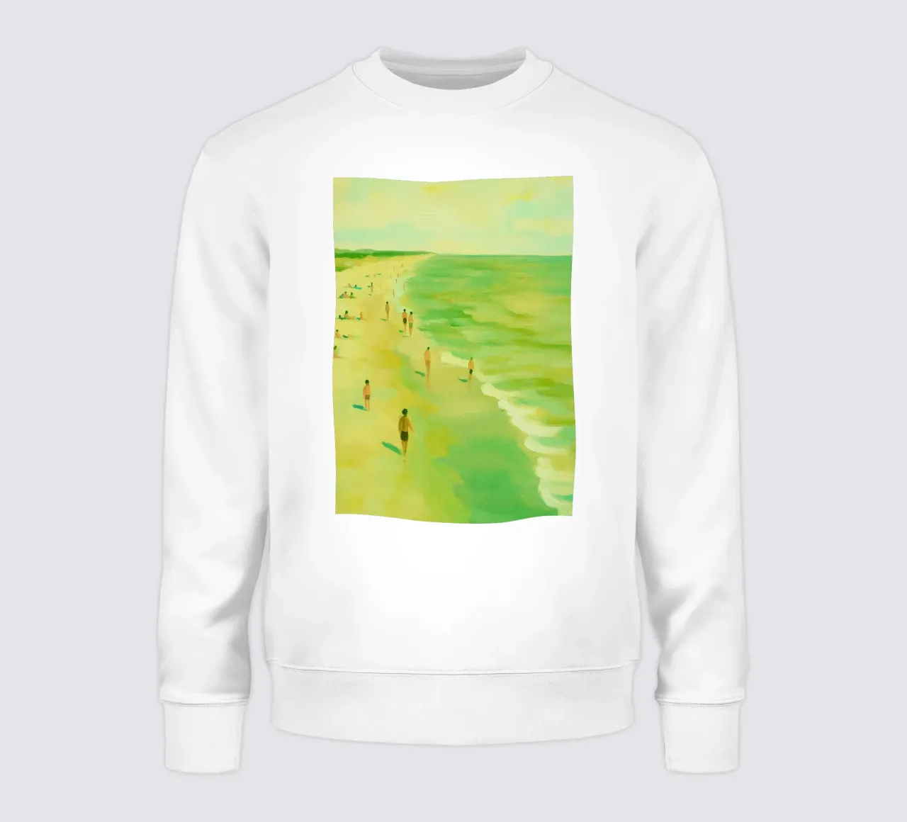 beach situation abstract drawing ilustration sweatshirt by danine