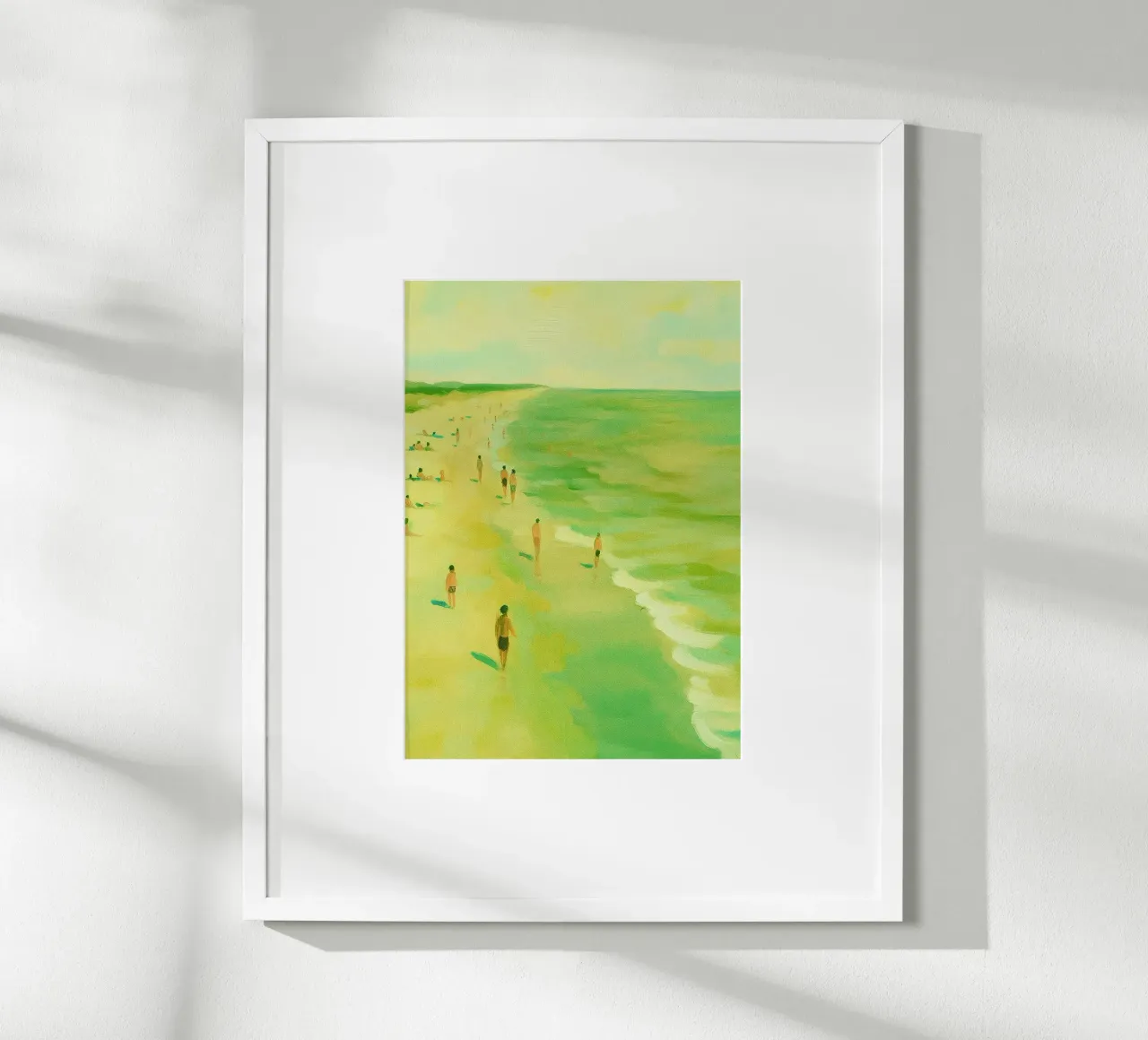 situación en la playa dibujo abstracto ilustración poster de danine