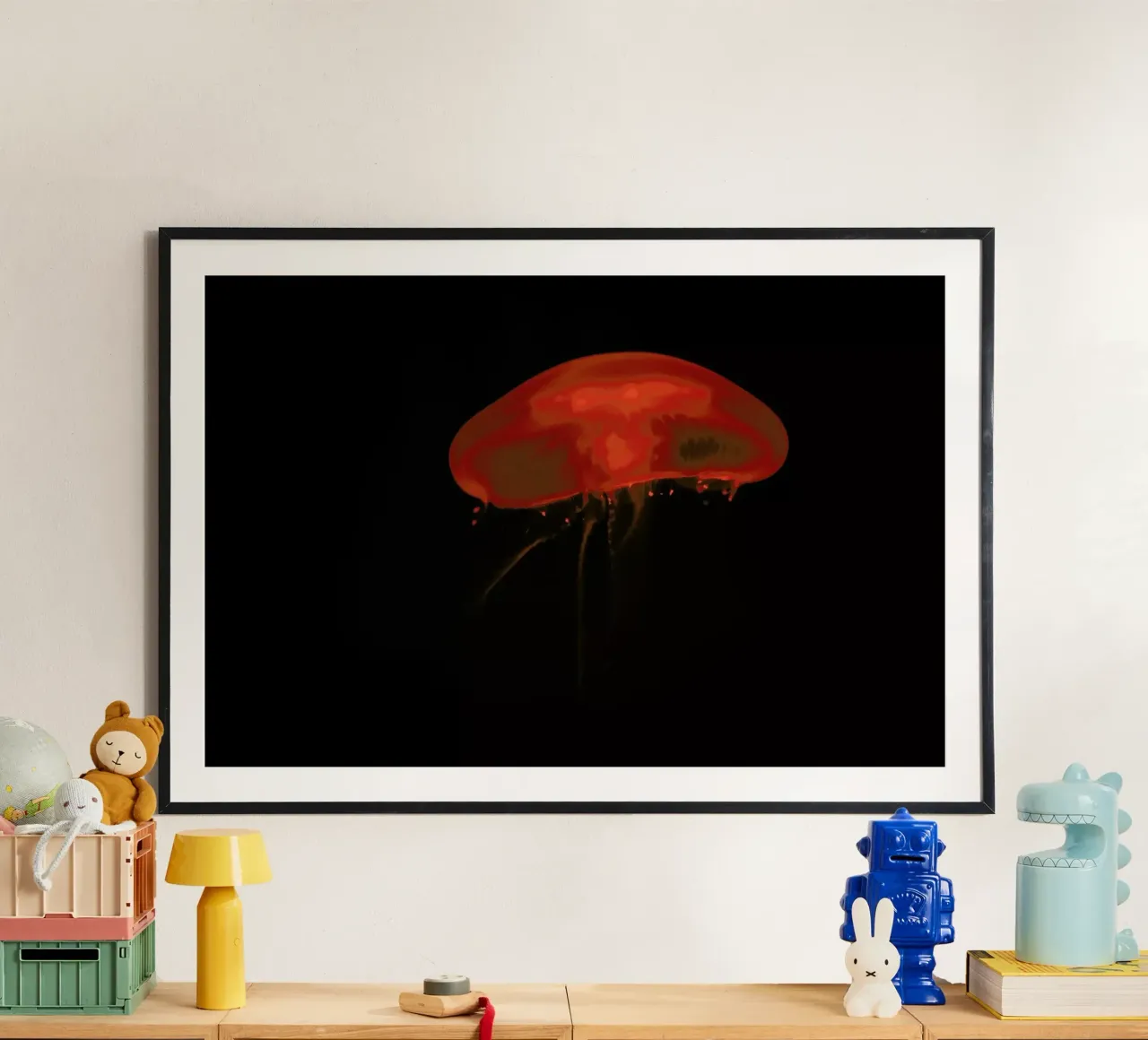 At The Aquarium #8 poster con telaio in plastica da Tal Paz-Fridman