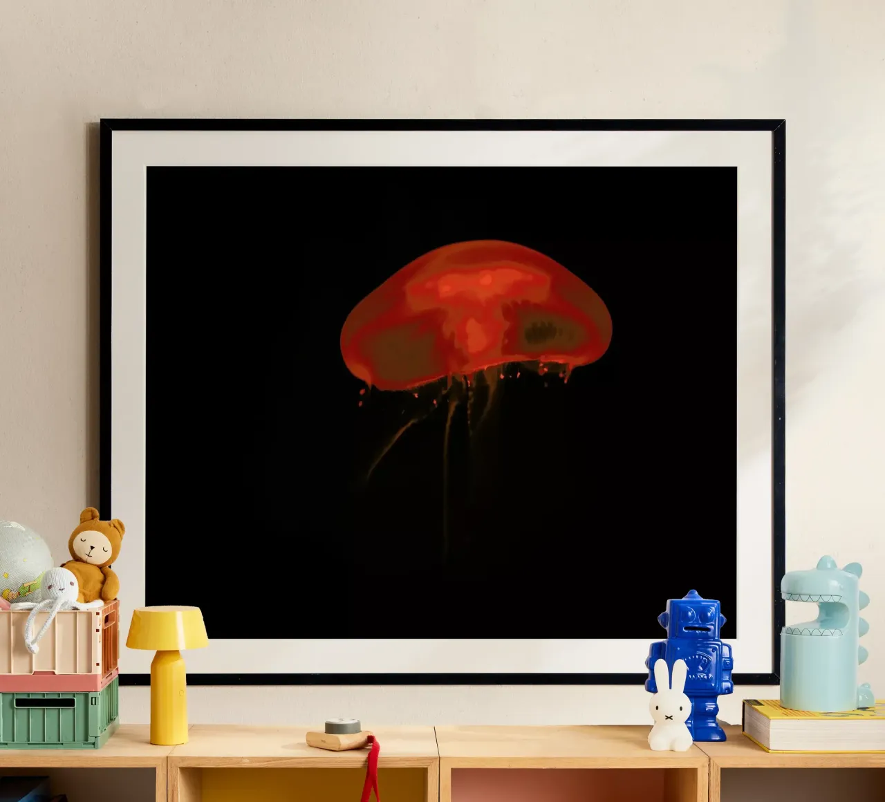 At The Aquarium #8 poster con telaio in plastica da Tal Paz-Fridman