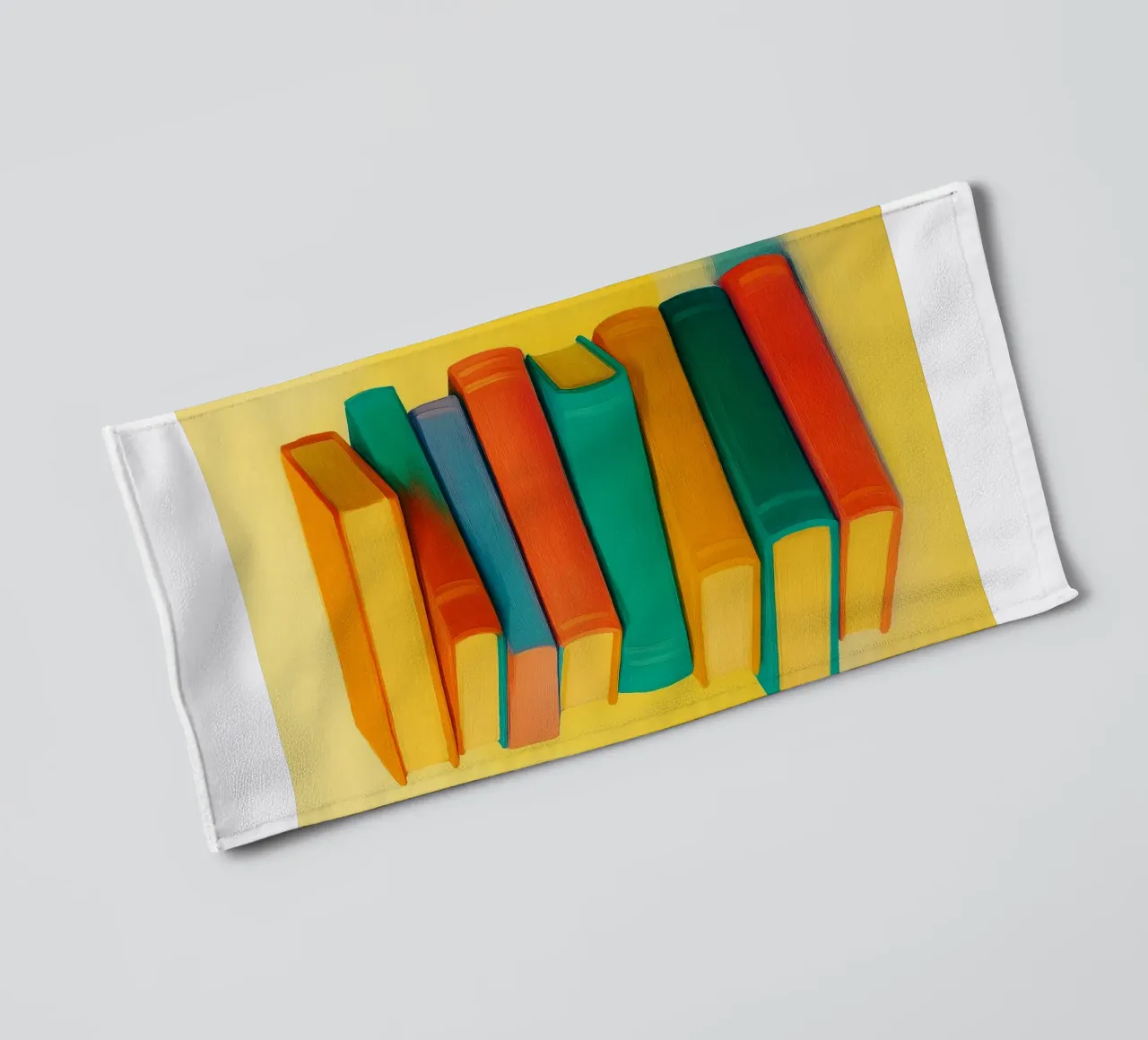 libros dibujo abstracto ilustración toalla de baño de danine