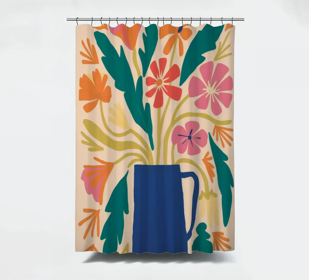 Azure Vessel Vibrancy shower curtain by Terra Tone