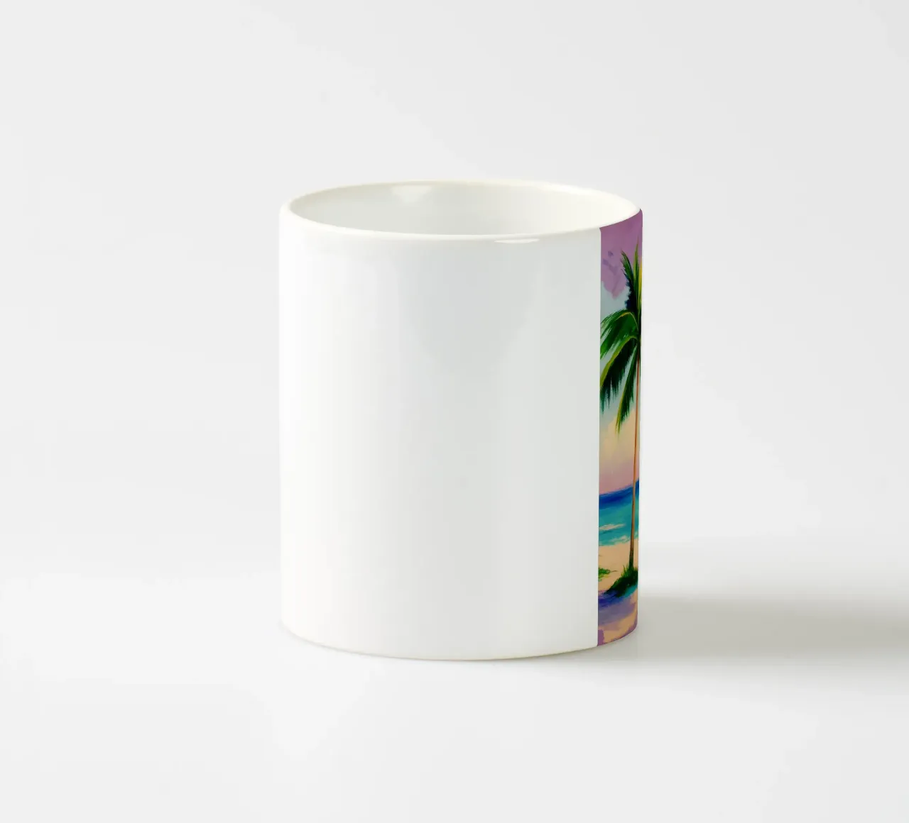 alberi di cocco disegno astratto ilustrazione tazza in ceramica da danine