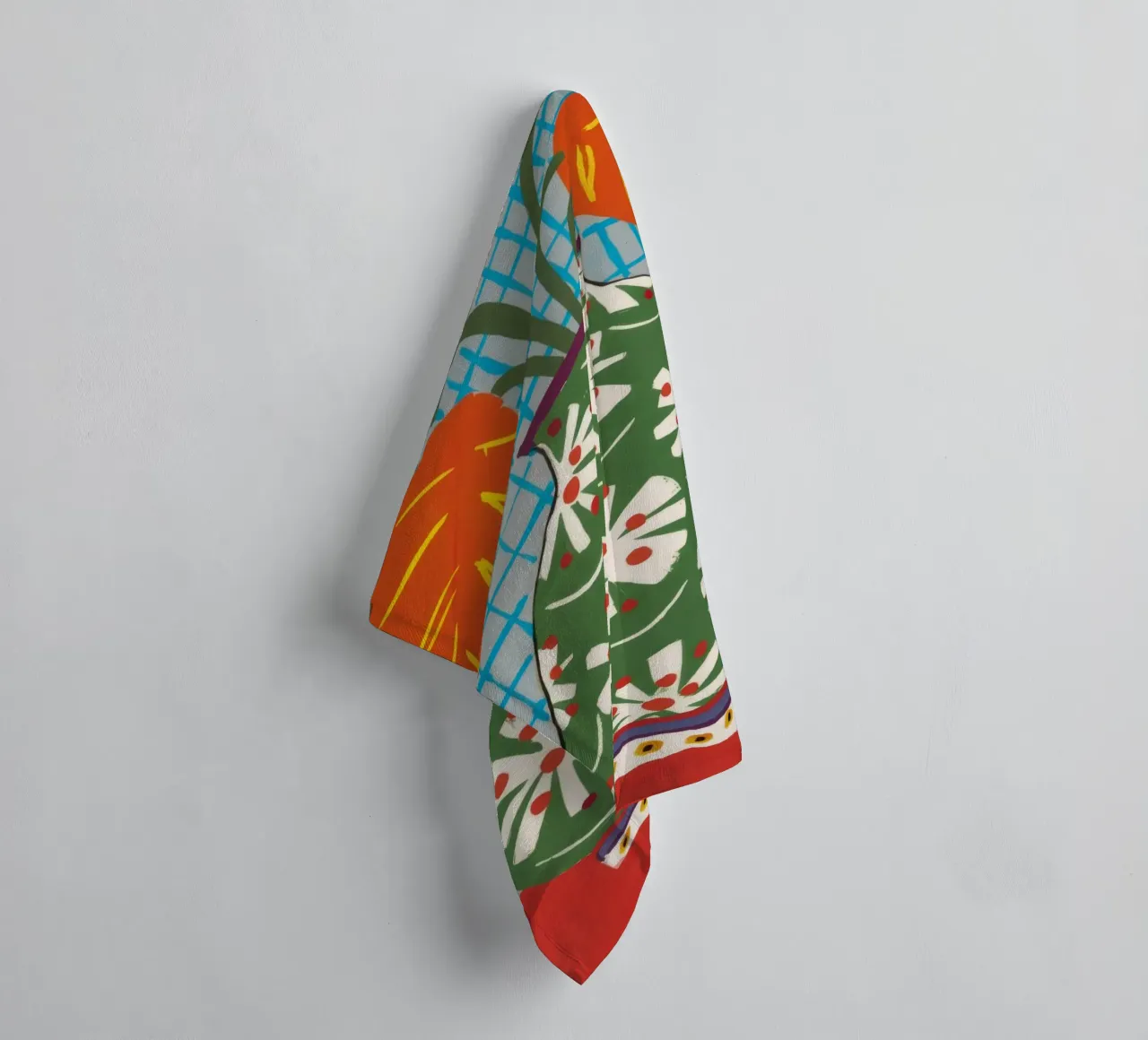 Verdant Patterned Blooms towel by Terra Tone