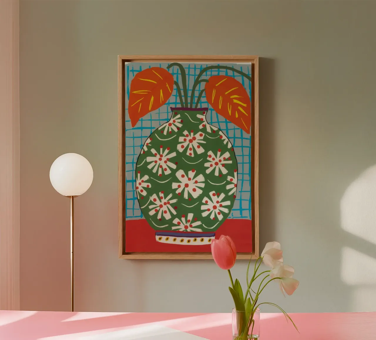 Verdant Patterned Blooms canvas by Terra Tone