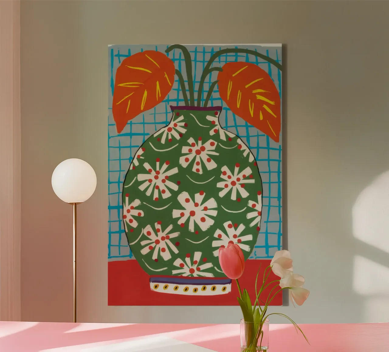 Verdant Patterned Blooms canvas by Terra Tone