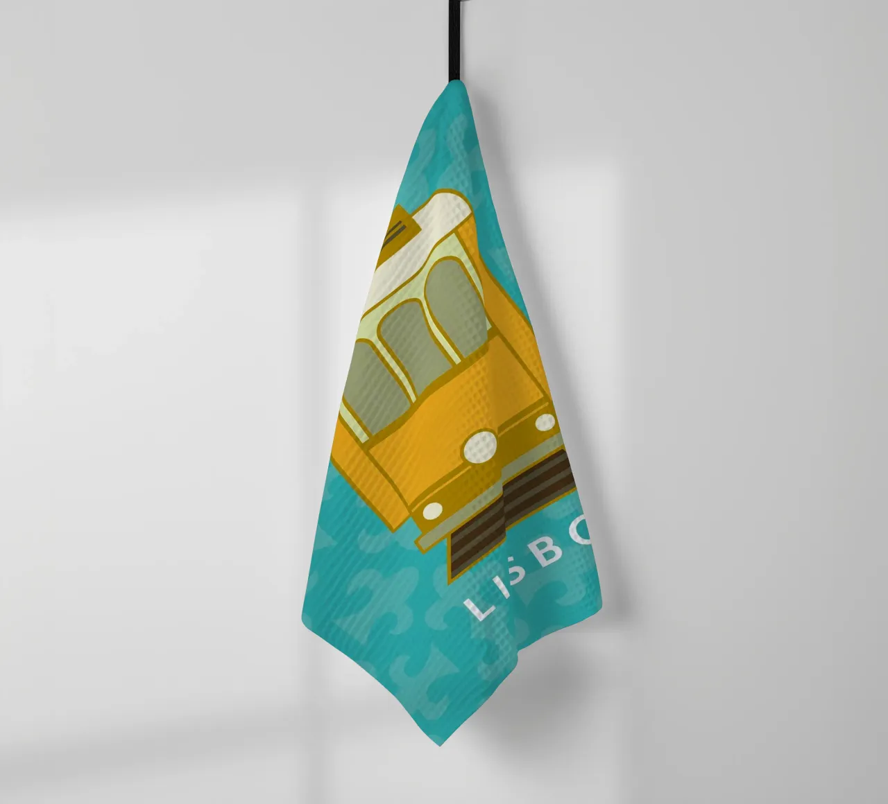 Tram di Lisbona canovaccio da cucina da Ana Paniagua Design