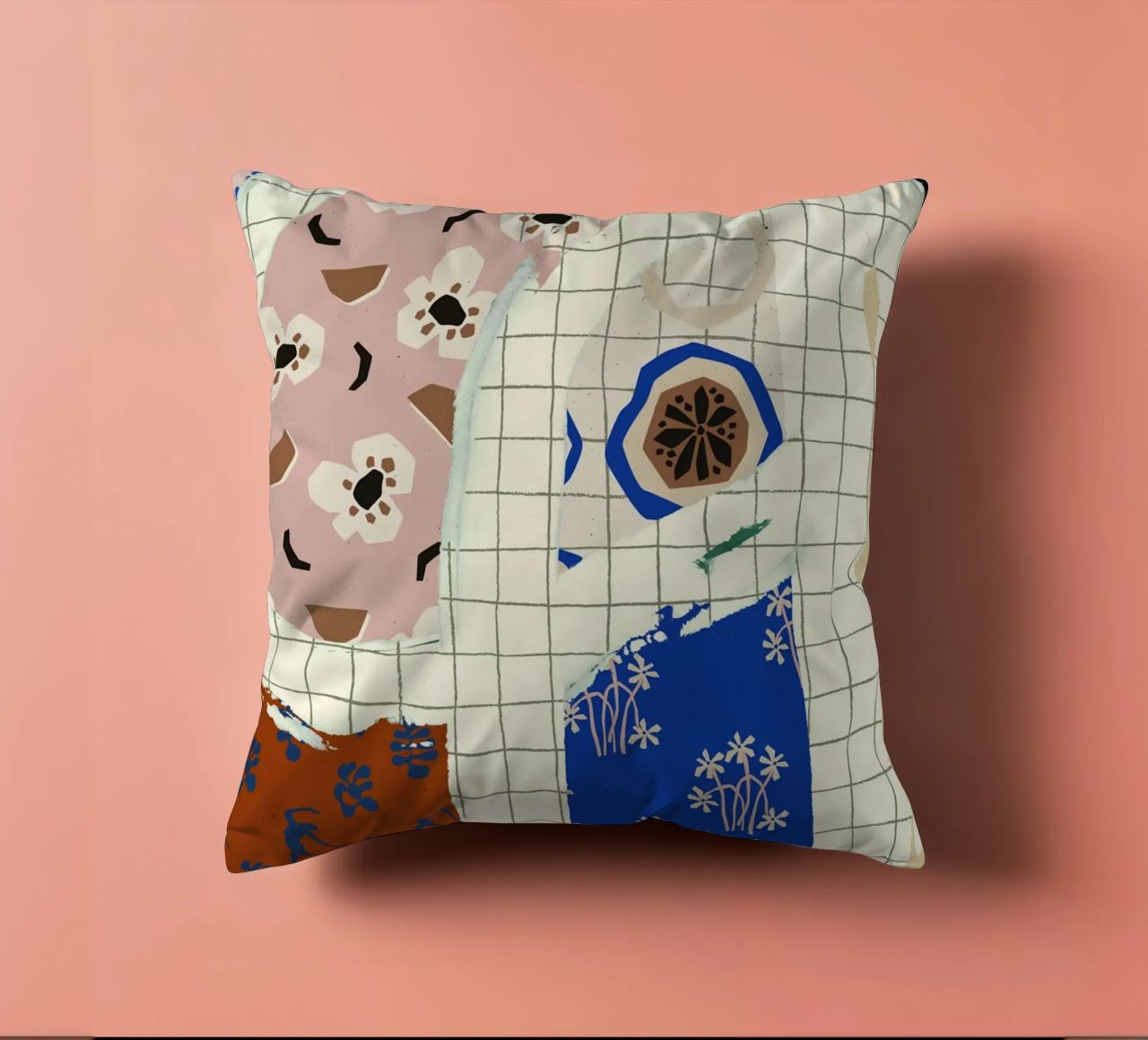 Pattern Play No 01 decorative cushion by treechild