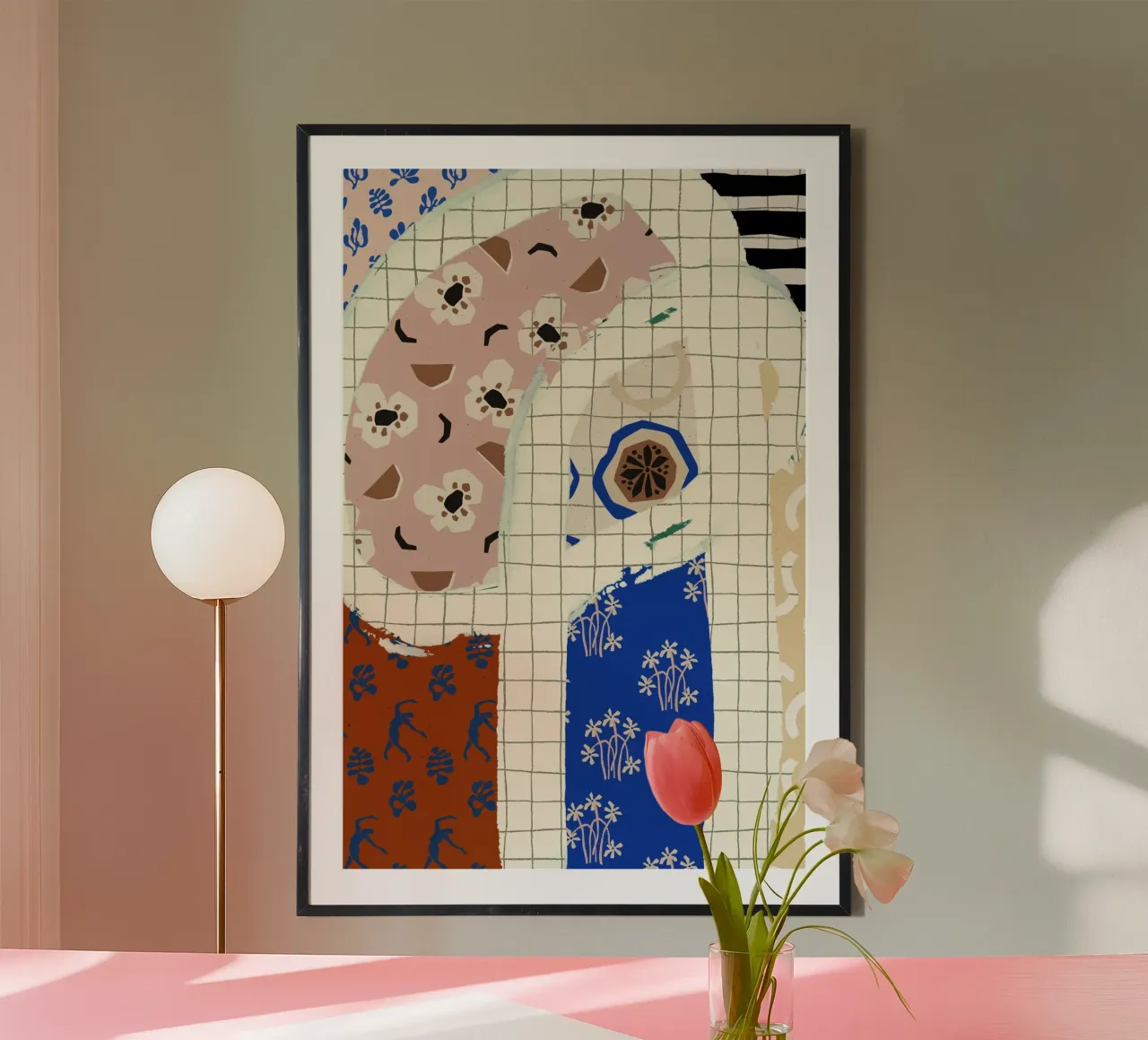 Pattern Play No 01 poster con telaio in legno da treechild