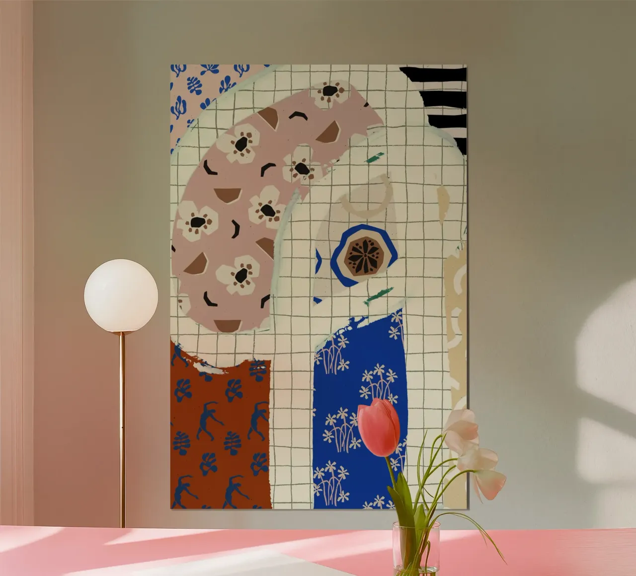 Pattern Play No 01 poster con telaio in legno da treechild