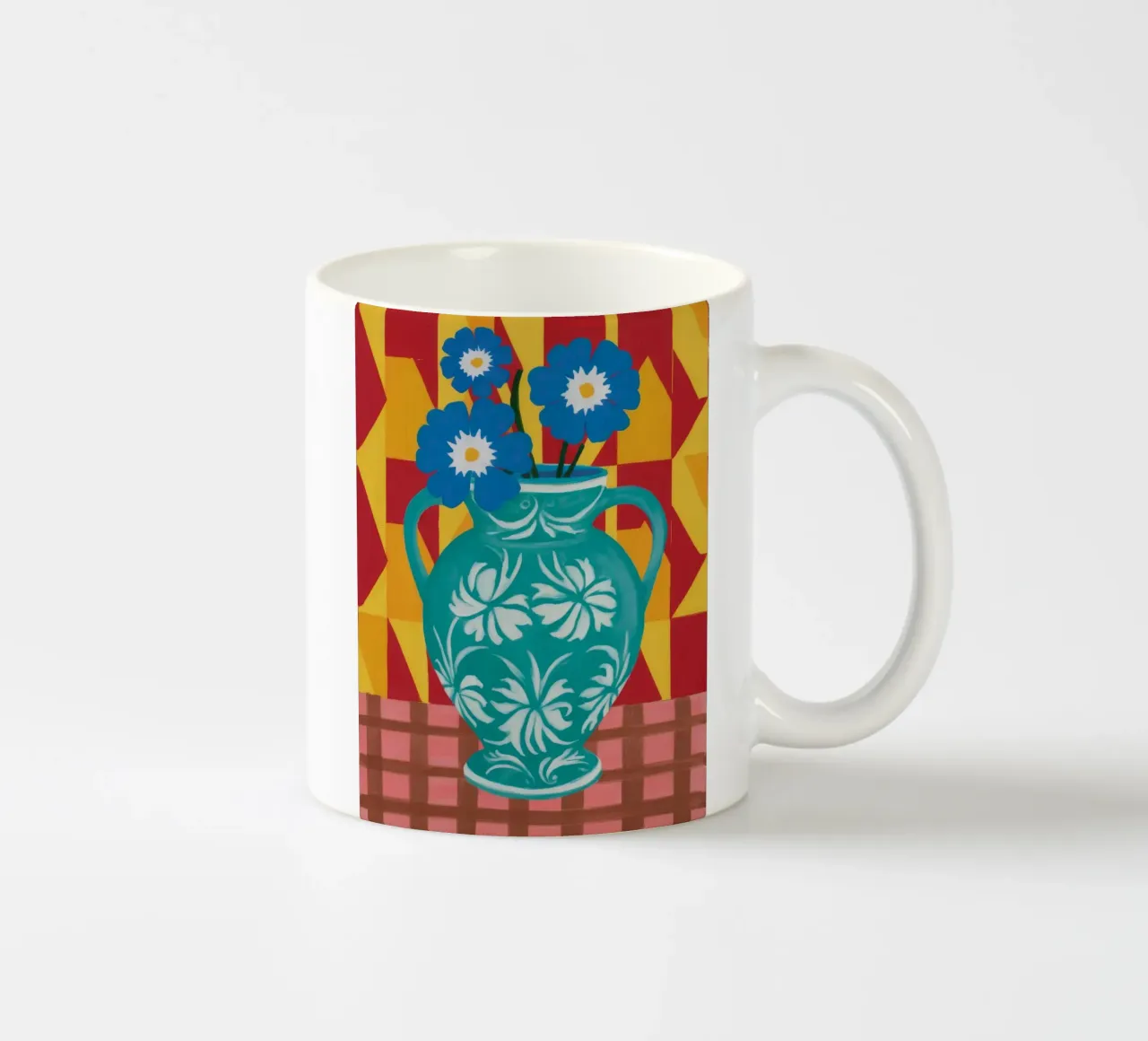 Geometric Joy Bouquet ceramic mug by Terra Tone