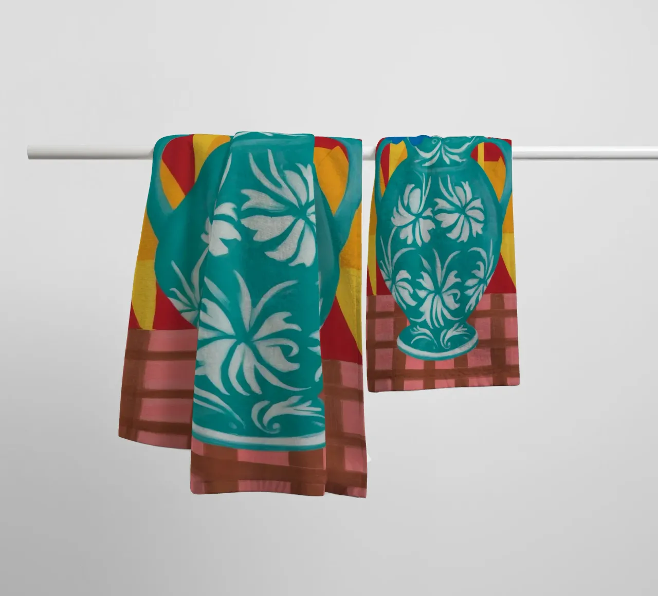 Bouquet Geometric Joy asciugamano da bagno da Terra Tone