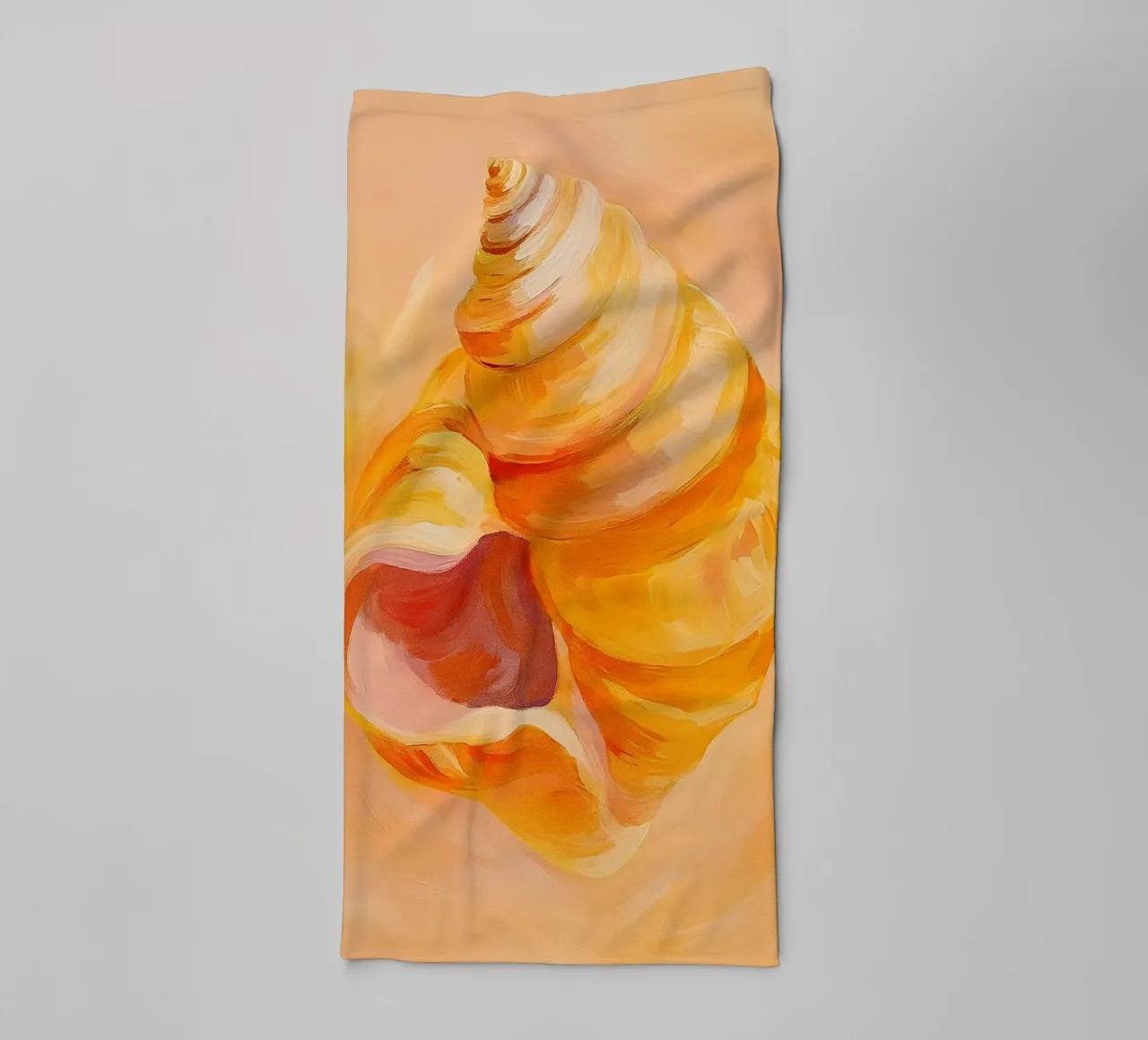 cronch schelp abstracte tekening ilustratie badhanddoek van danine