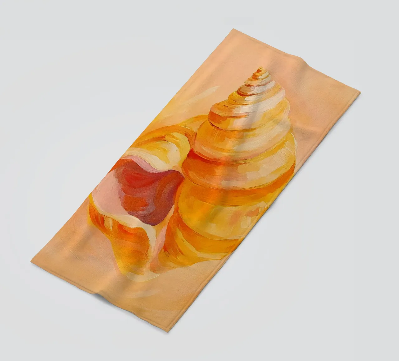 cronch shell abstract drawing ilustration beach towel by danine