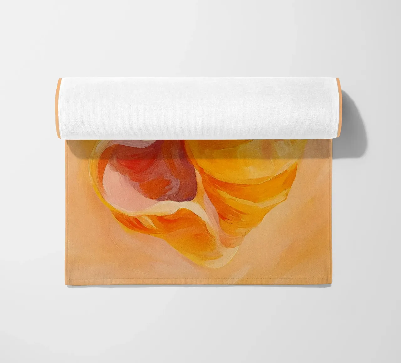 cronch shell abstract drawing ilustration beach towel by danine
