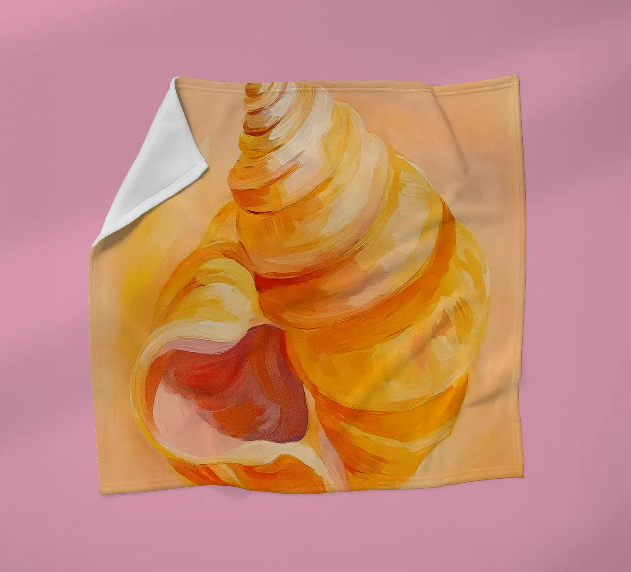 cronch shell abstract drawing ilustration fleece blanket by danine