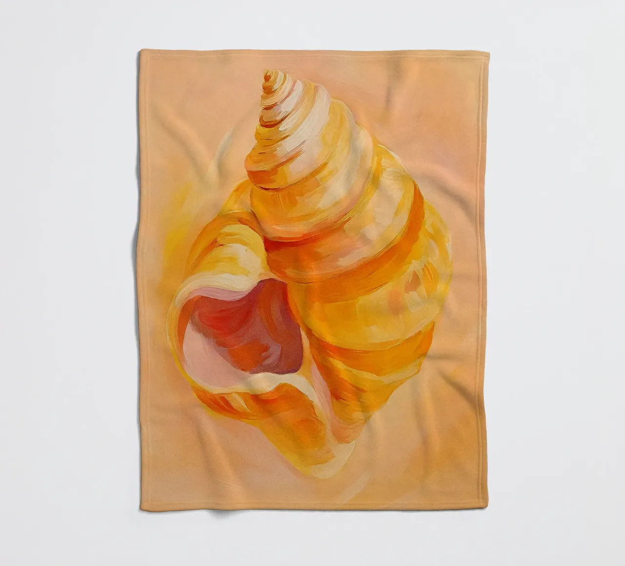 cronch shell abstract drawing ilustration fleece blanket by danine