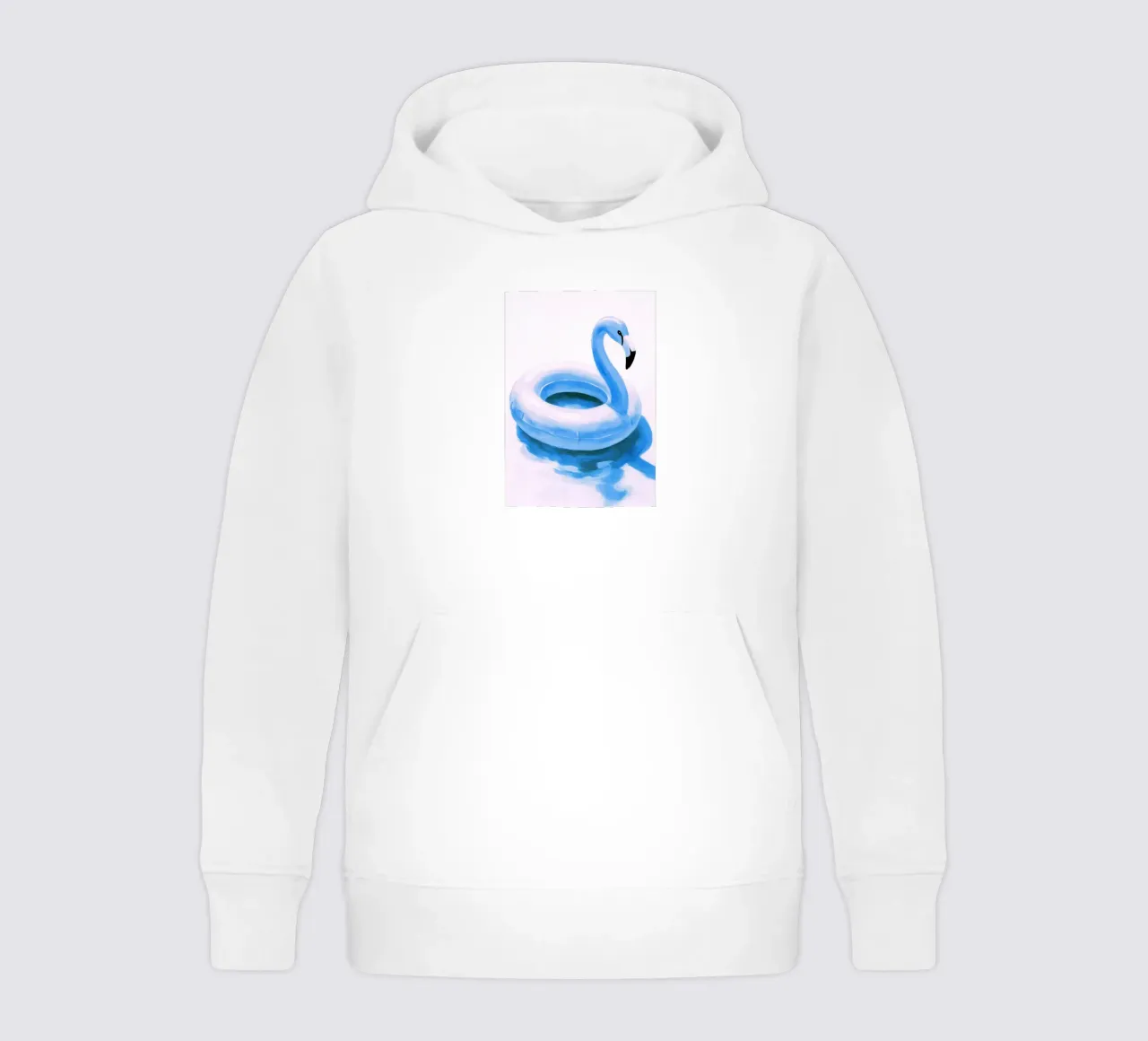 Flamingo Pool Float dibujo abstracto ilustración sudadera con capucha para niño de danine