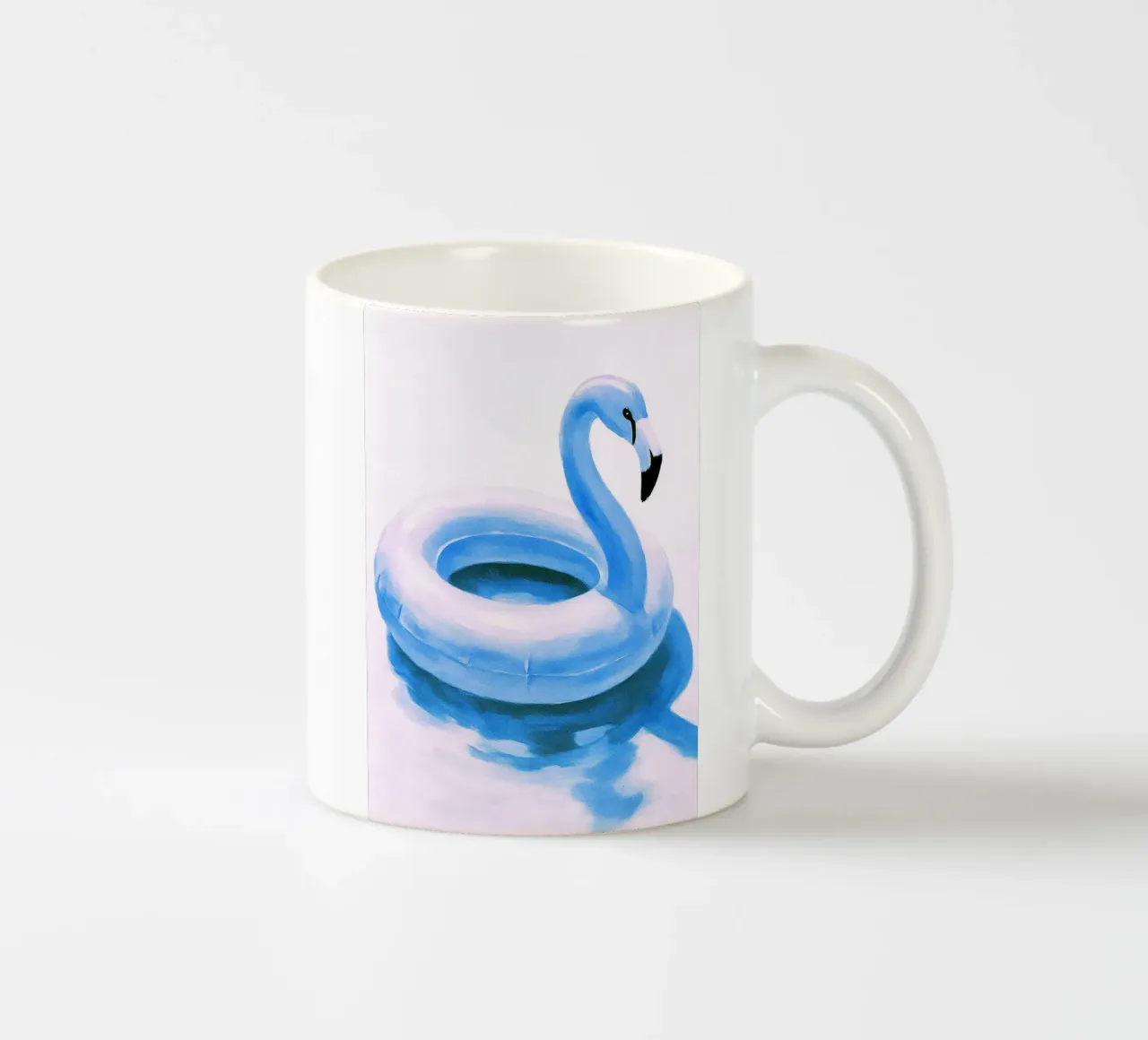 Flamingo Pool Float abstracte tekening ilustratie keramische mok van danine