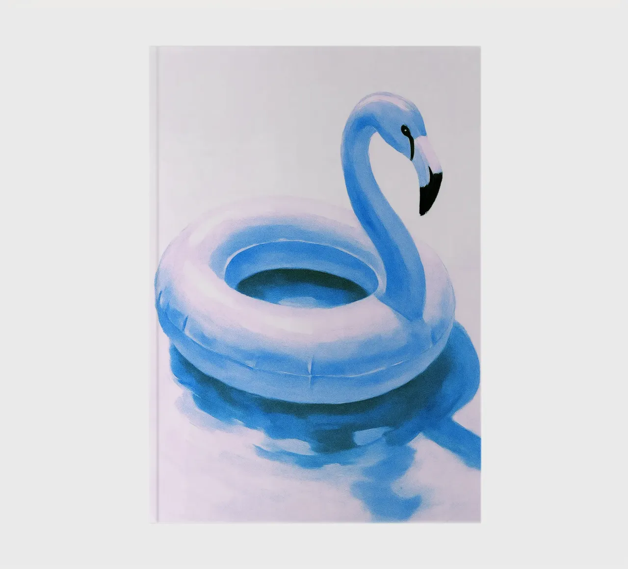 Flamingo Pool Float abstract drawing ilustration notebook by danine