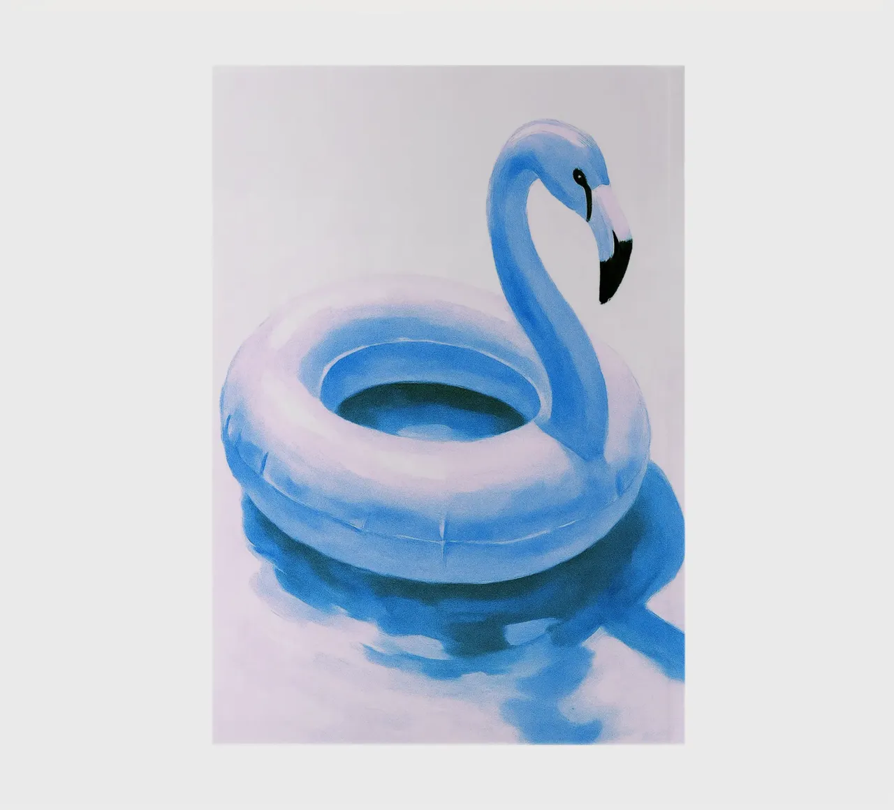 Flamingo Pool Float abstract drawing ilustration notebook by danine