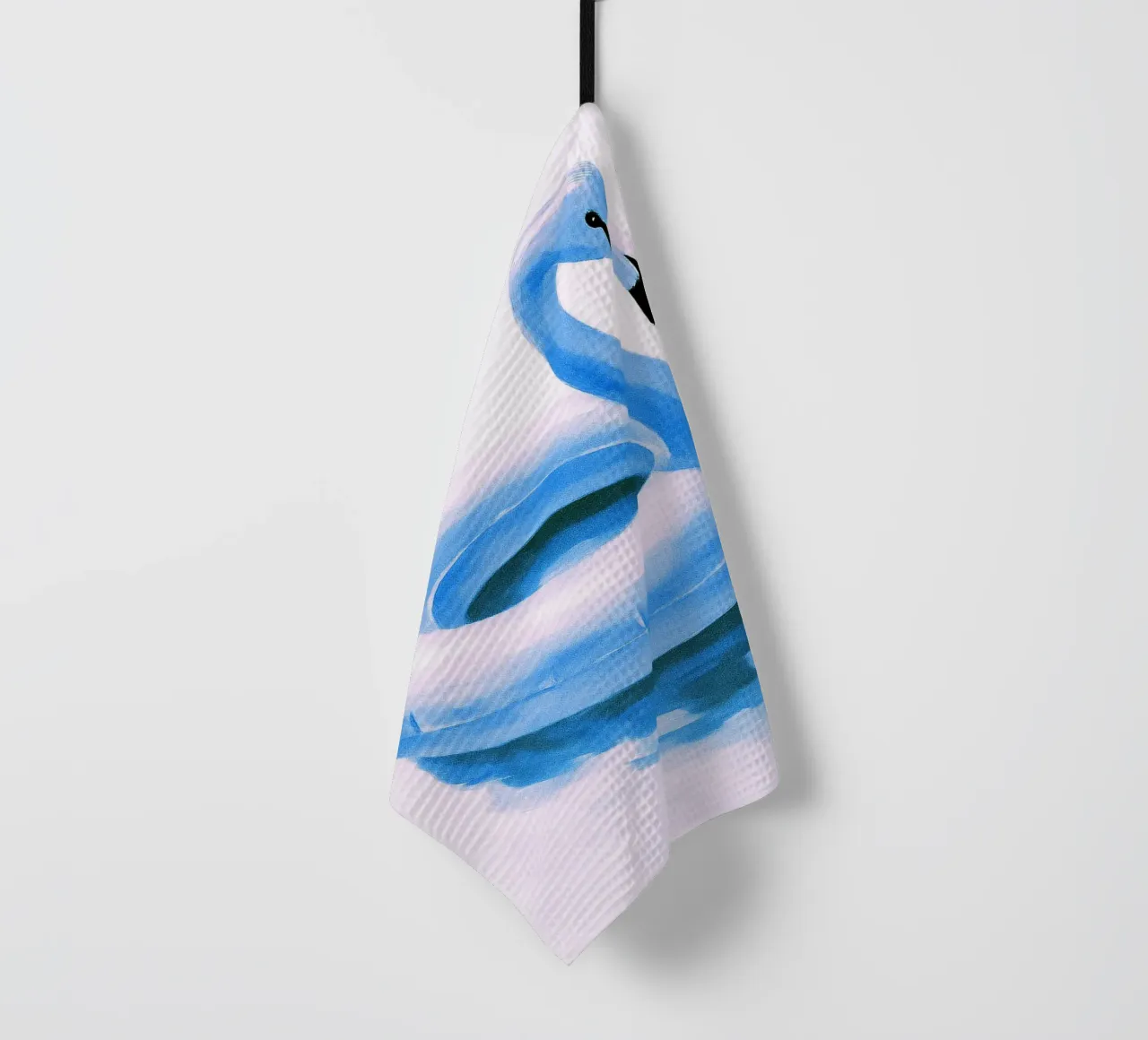 Flamingo Pool Float abstracte tekening ilustratie theedoek van danine