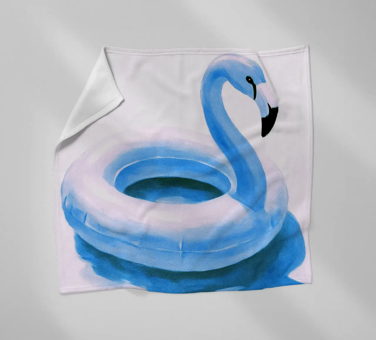 Flamingo Pool Float abstracte tekening ilustratie fleecedeken van danine