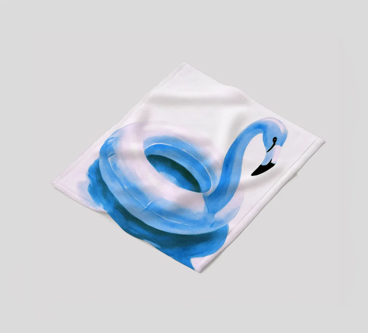 Flamingo Pool Float abstracte tekening ilustratie fleecedeken van danine