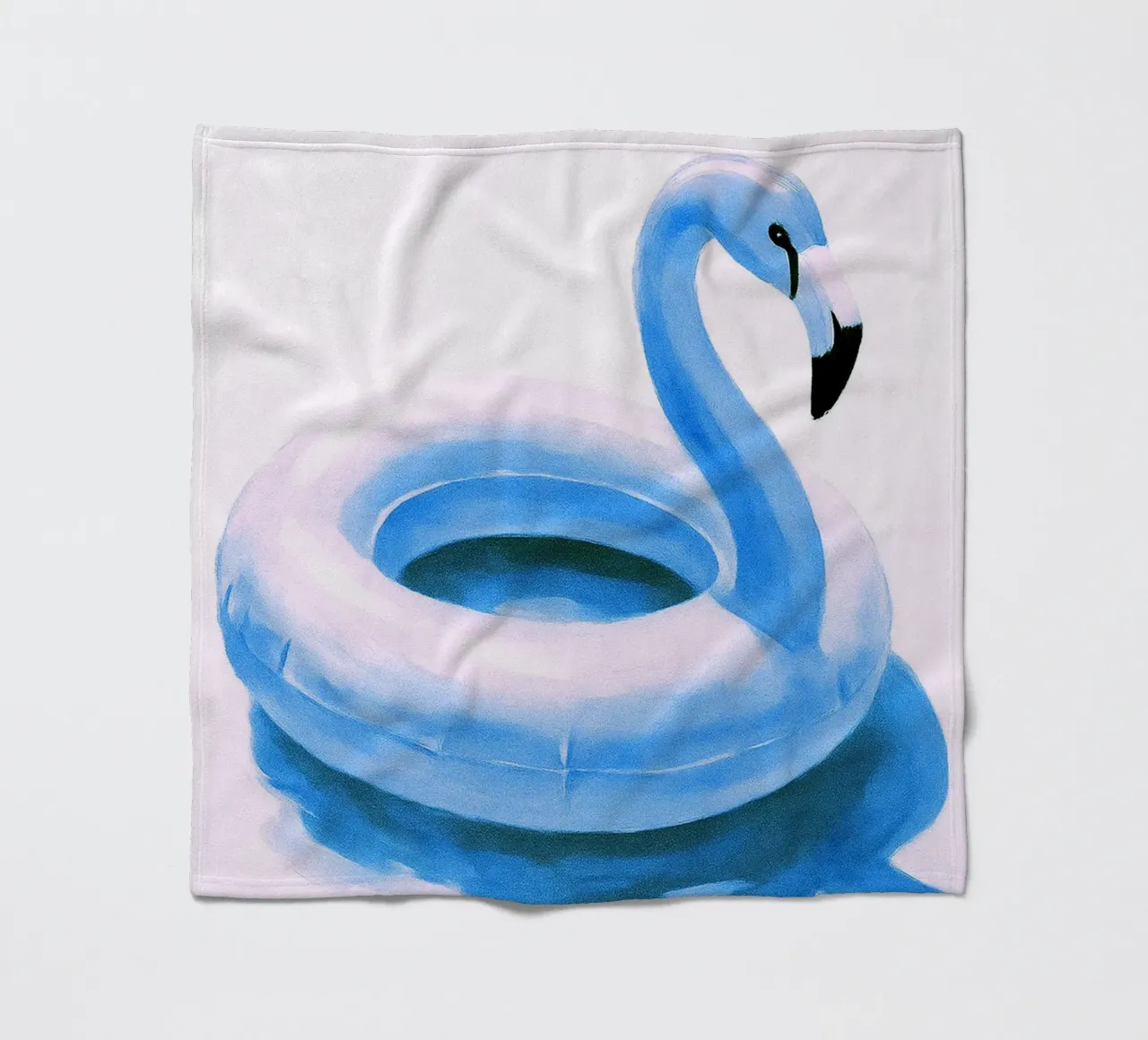 Flamingo Pool Float abstracte tekening ilustratie fleecedeken van danine