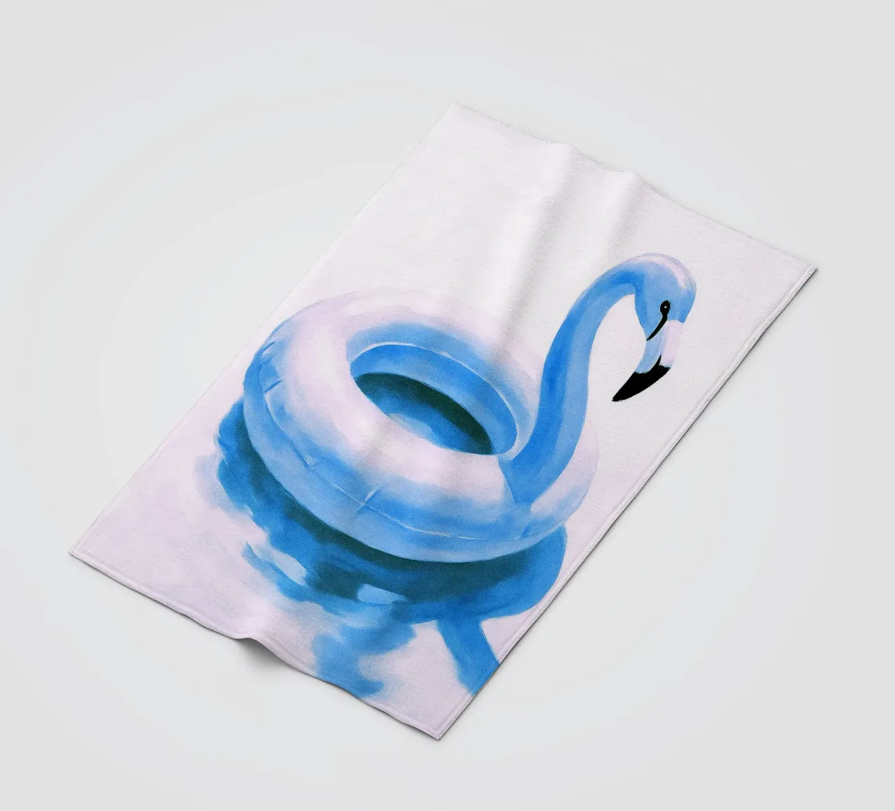 Flamingo Pool Float abstracte tekening ilustratie fleecedeken van danine