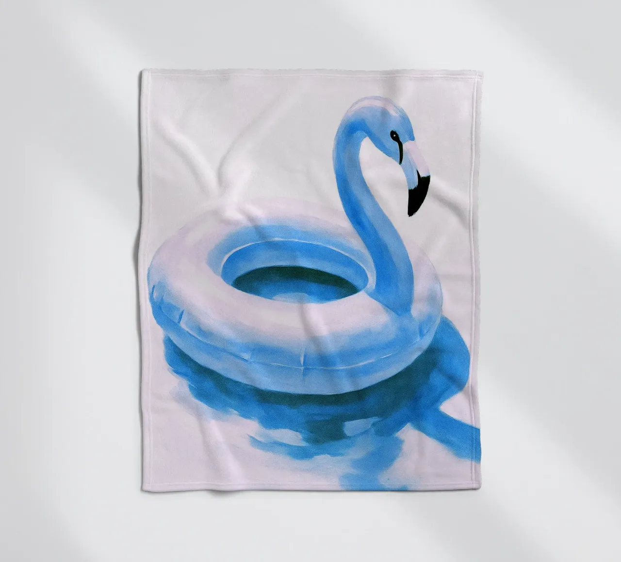 Flamingo Pool Float abstracte tekening ilustratie fleecedeken van danine