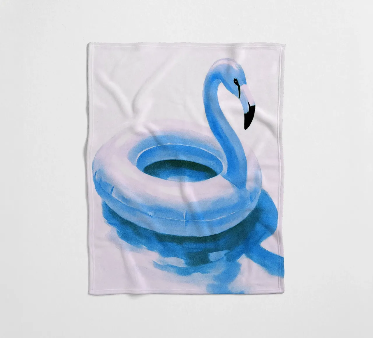 Flamingo Pool Float abstracte tekening ilustratie fleecedeken van danine
