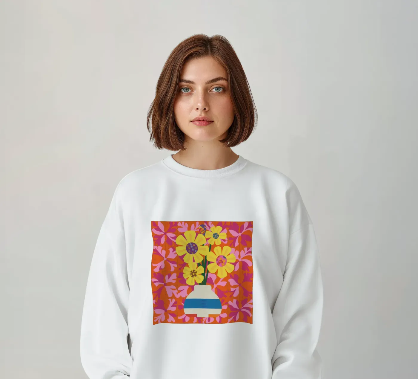 Chromatic Floral Patchwork felpa da Terra Tone