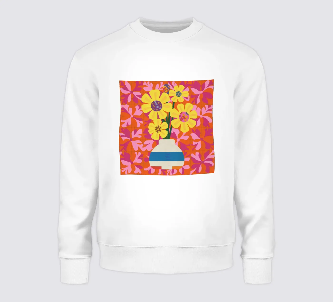 Patchwork floreale cromatico felpa da Terra Tone