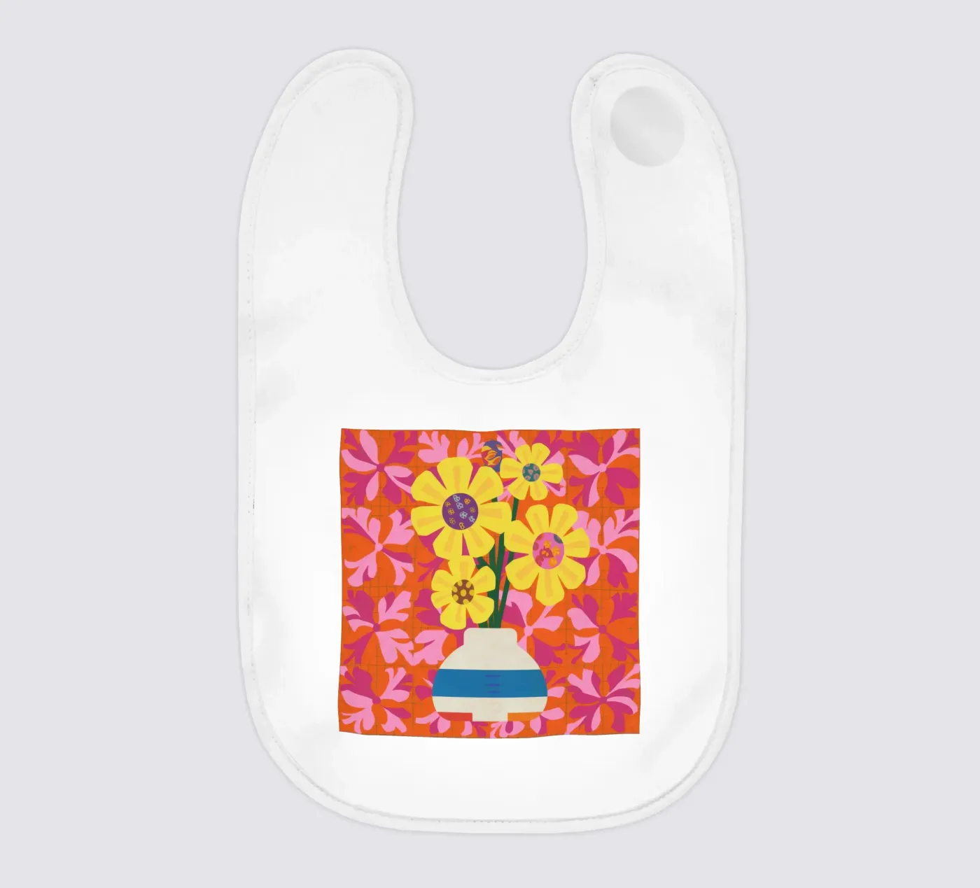 Chromatic Floral Patchwork bavoir de Terra Tone