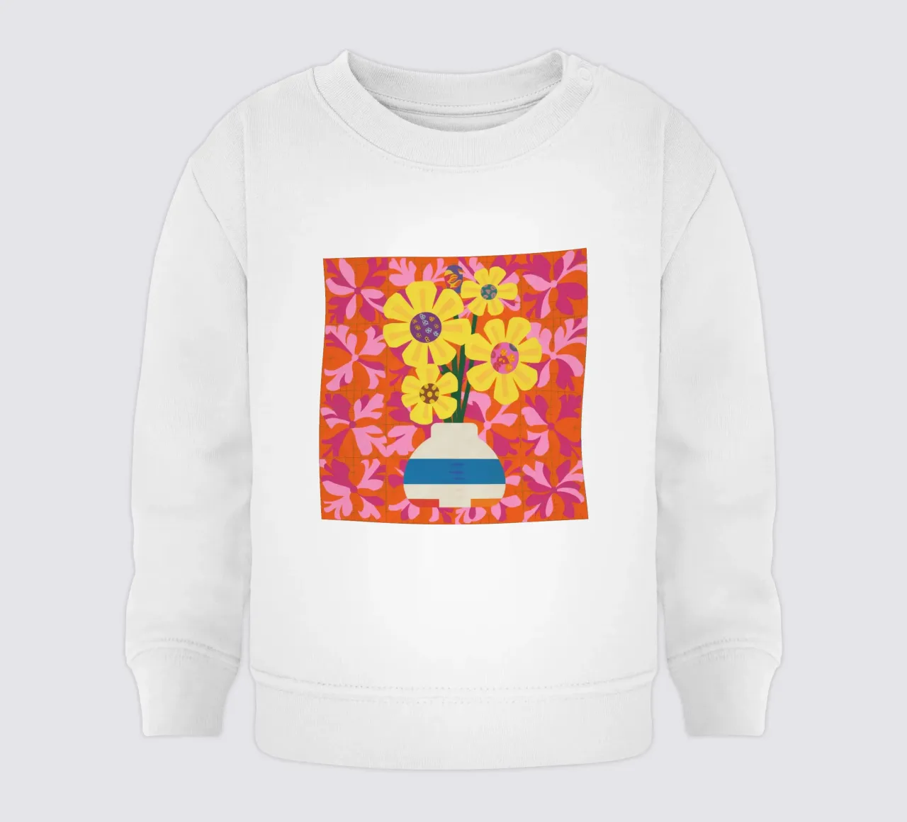 Patchwork floreale cromatico felpa neonato da Terra Tone