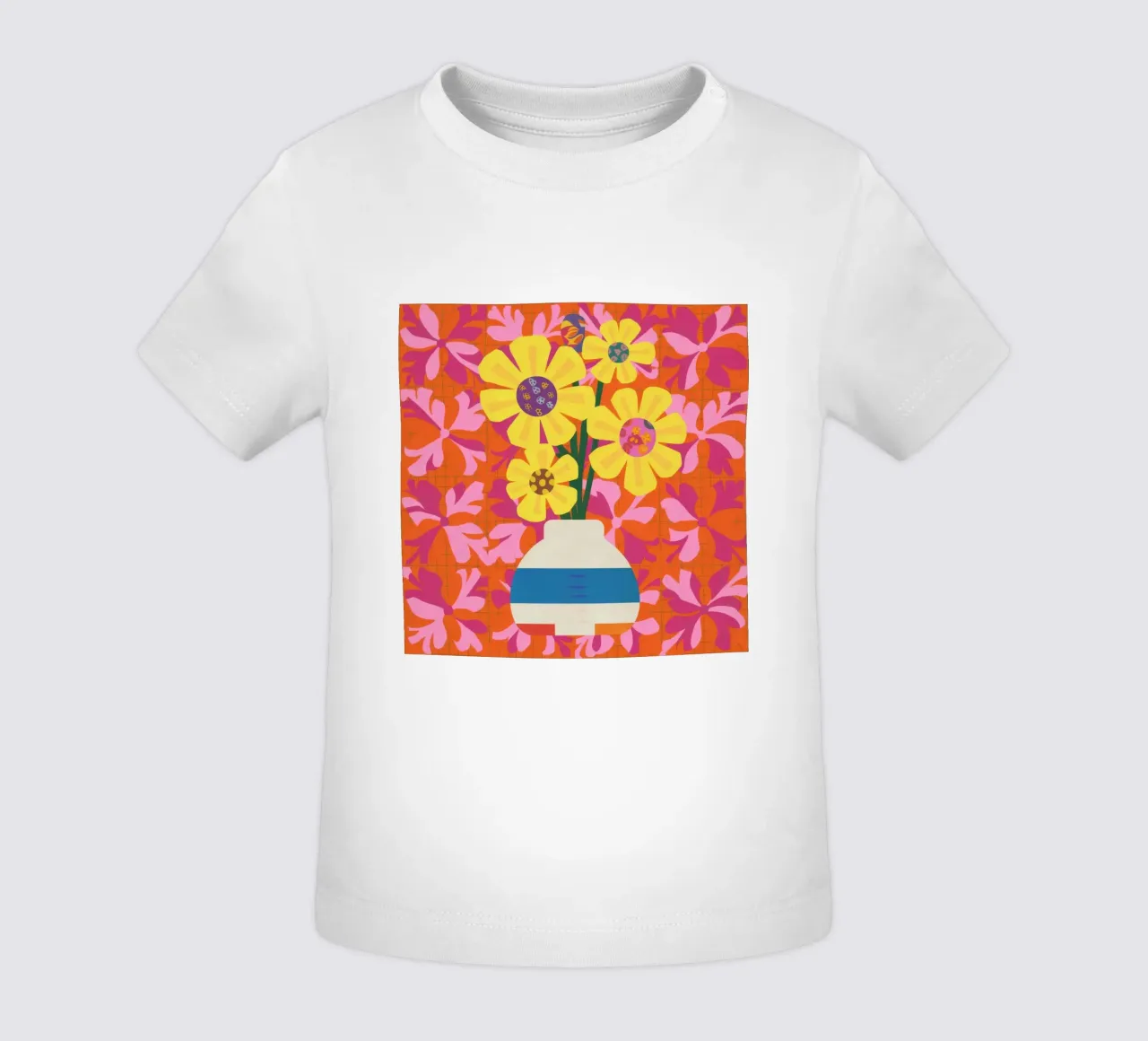 Patchwork floreale cromatico maglietta neonato da Terra Tone