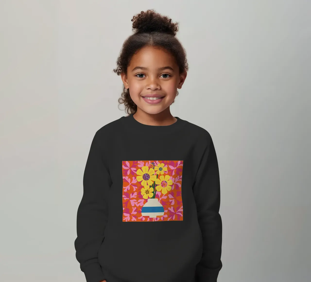 Patchwork floreale cromatico felpa bambino da Terra Tone