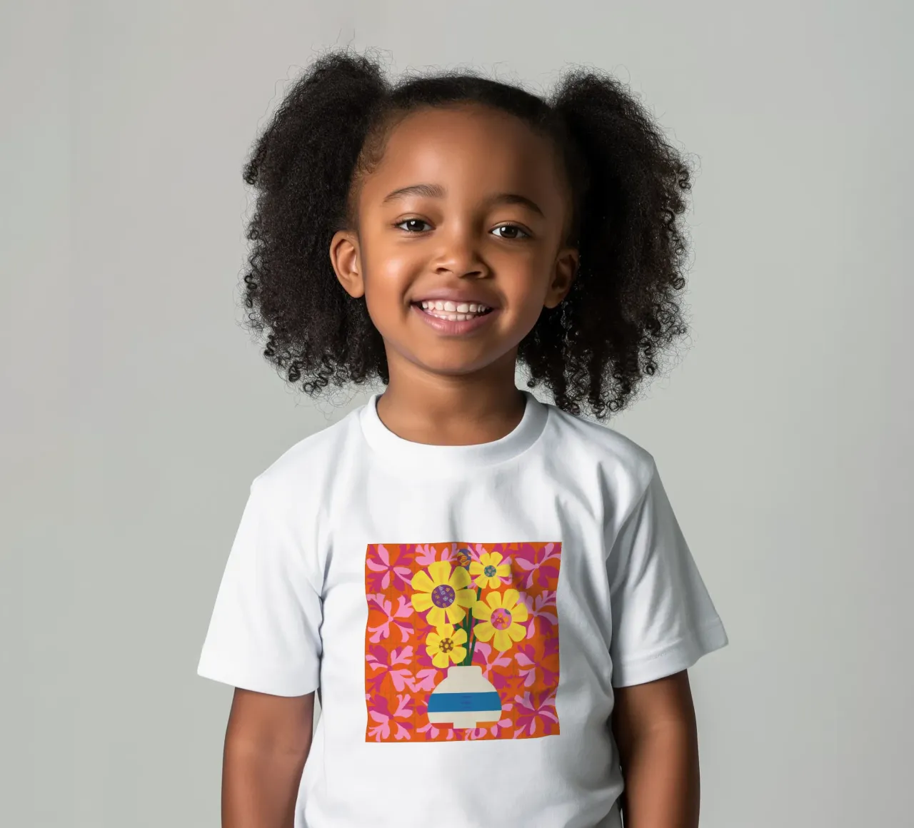 Patchwork floreale cromatico t-shirt bambini da Terra Tone