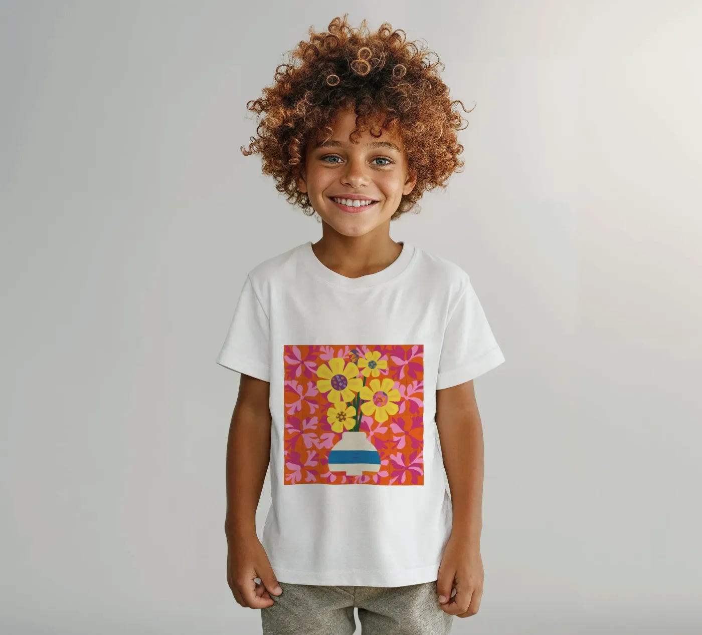 Chromatic Floral Patchwork t-shirt bambini da Terra Tone