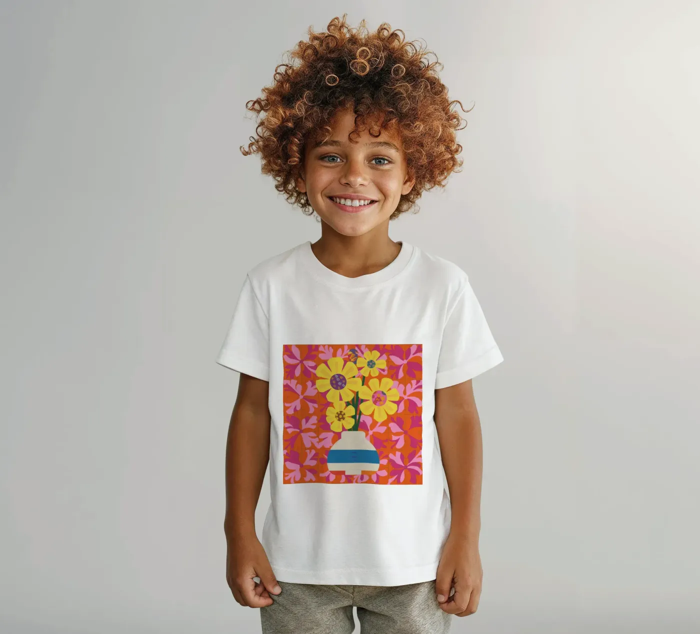 Chromatic Floral Patchwork t-shirt bambini da Terra Tone