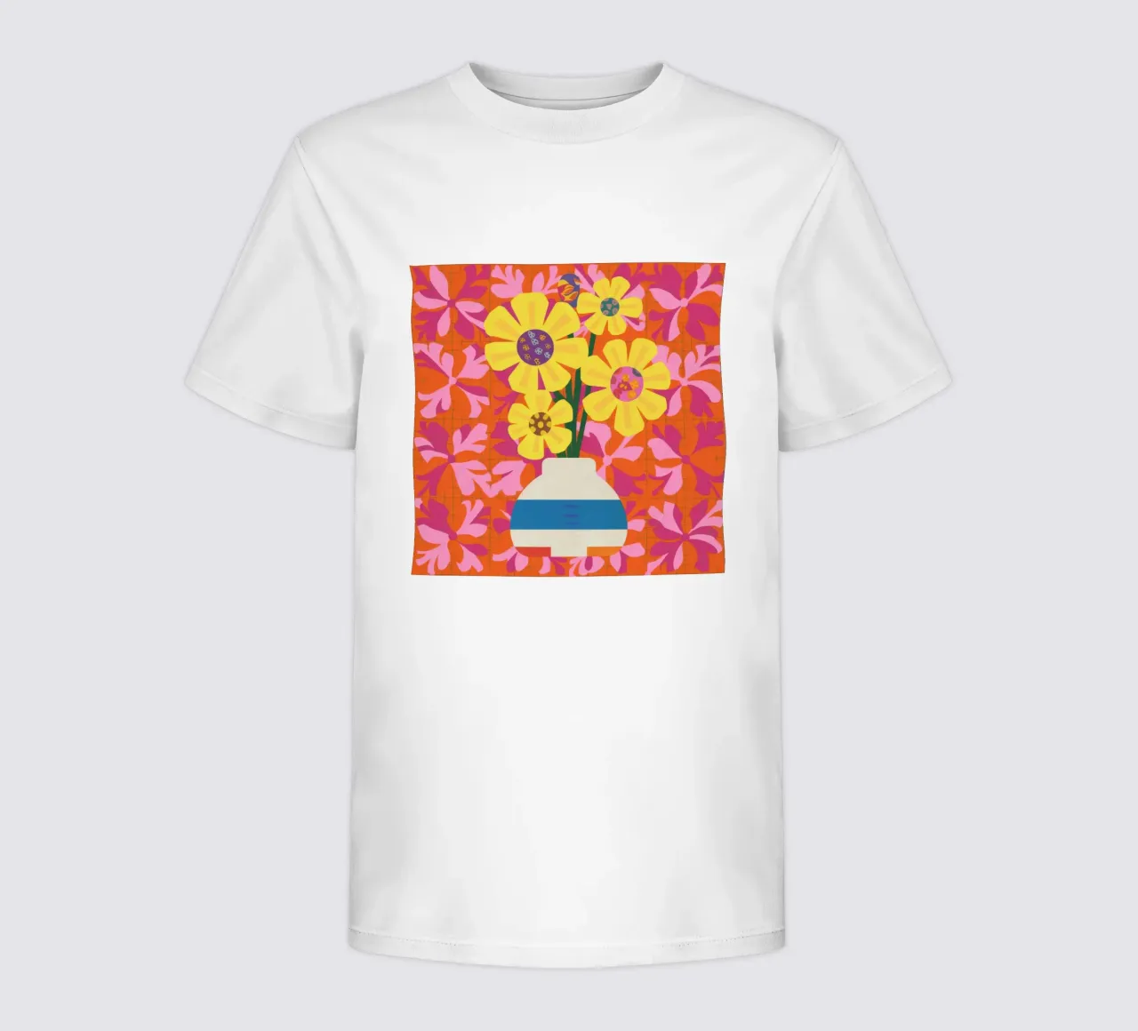 Patchwork floreale cromatico t-shirt bambini da Terra Tone